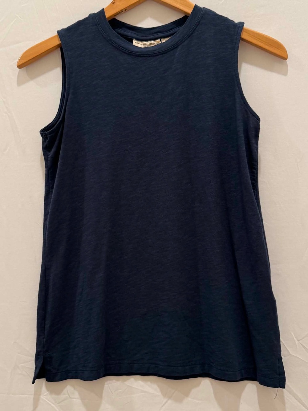 Christian Siriano Women Navy Sleeveless Tank Top Size XS